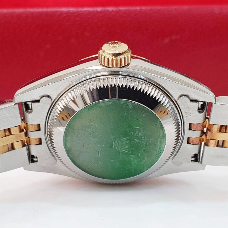 【大眾名錶】ROLEX 勞力士 69173 Datejust 半金女錶 紀念金十鑽面盤 台灣AD 大眾名錶B1226-7