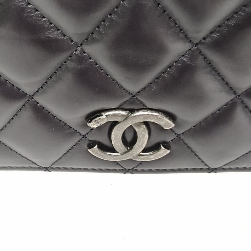 CHANEL 拼色牛皮21開銀扣季節款ballerine翻蓋鏈條包-4