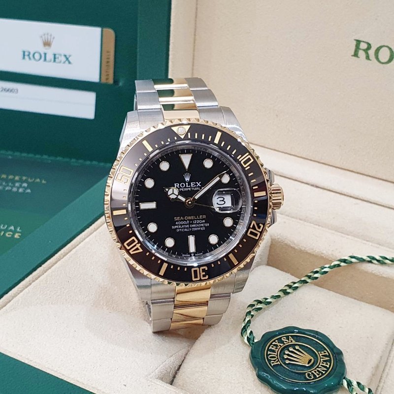 【大眾名錶】 ROLEX 勞力士 126603 Sea-Dweller 2019/06卡 單金海使 排氦氣閥 大眾名錶B1228-3