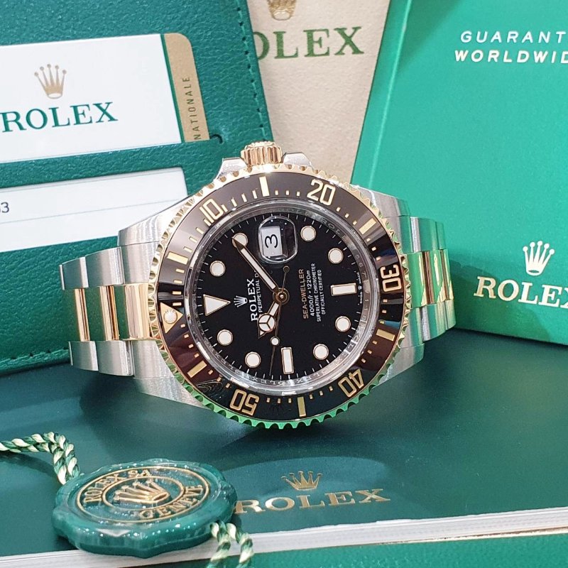 【大眾名錶】 ROLEX 勞力士 126603 Sea-Dweller 2019/06卡 單金海使 排氦氣閥 大眾名錶B1228-4