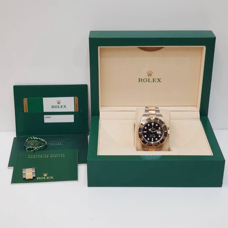 【大眾名錶】 ROLEX 勞力士 126603 Sea-Dweller 2019/06卡 單金海使 排氦氣閥 大眾名錶B1228-9