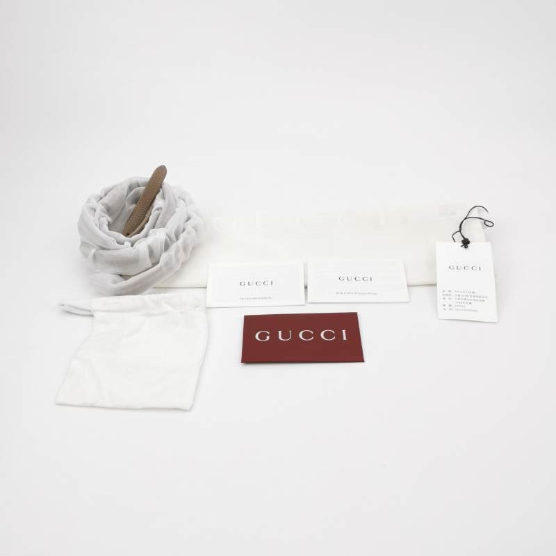 Gucci GG Emblem小號牛皮純色老花壓紋斜挎 包單肩包-8