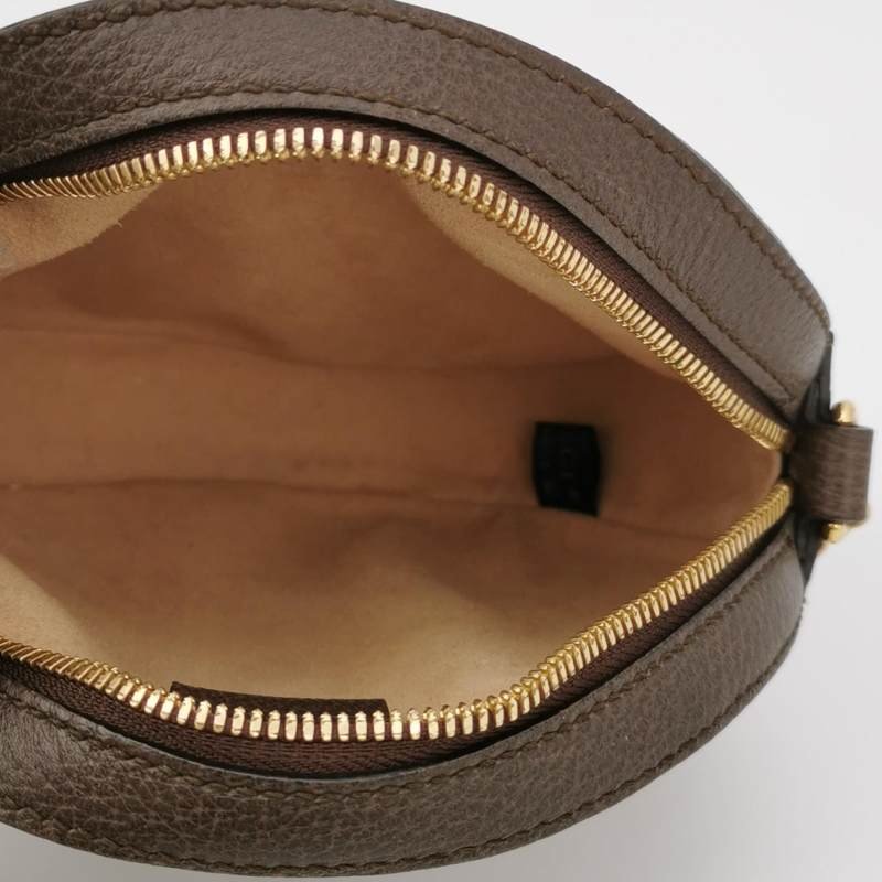 Gucci Ophidia迷你牛皮帆布GG老花條紋雙G斜 挎包肩背包-6