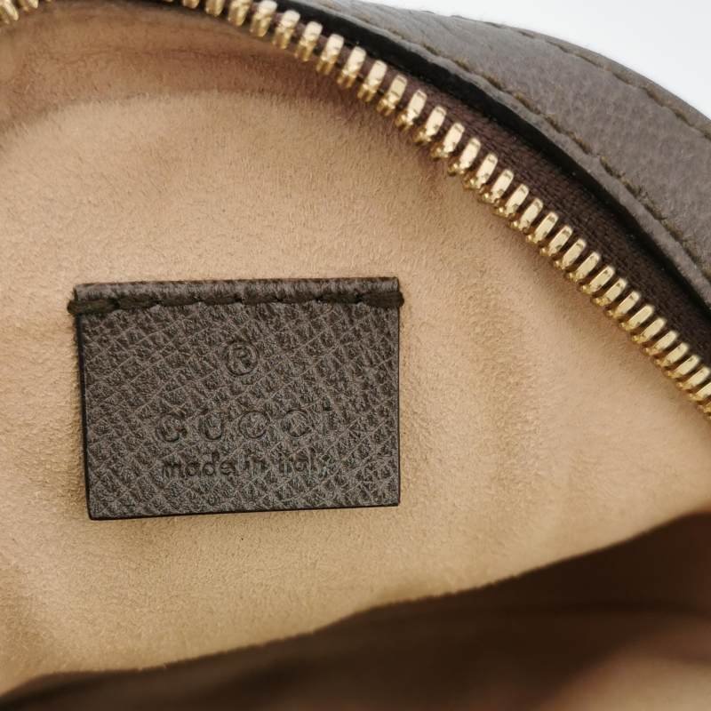 Gucci Ophidia迷你牛皮帆布GG老花條紋雙G斜 挎包肩背包-7