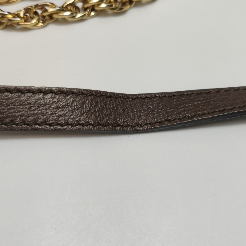 Gucci Ophidia迷你牛皮帆布GG老花條紋雙G斜 挎包肩背包-16