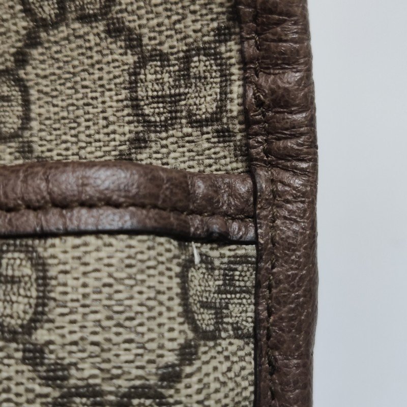 Gucci Neo Vintage牛皮GG老花虎頭Logo皮標腰 包胸包-10