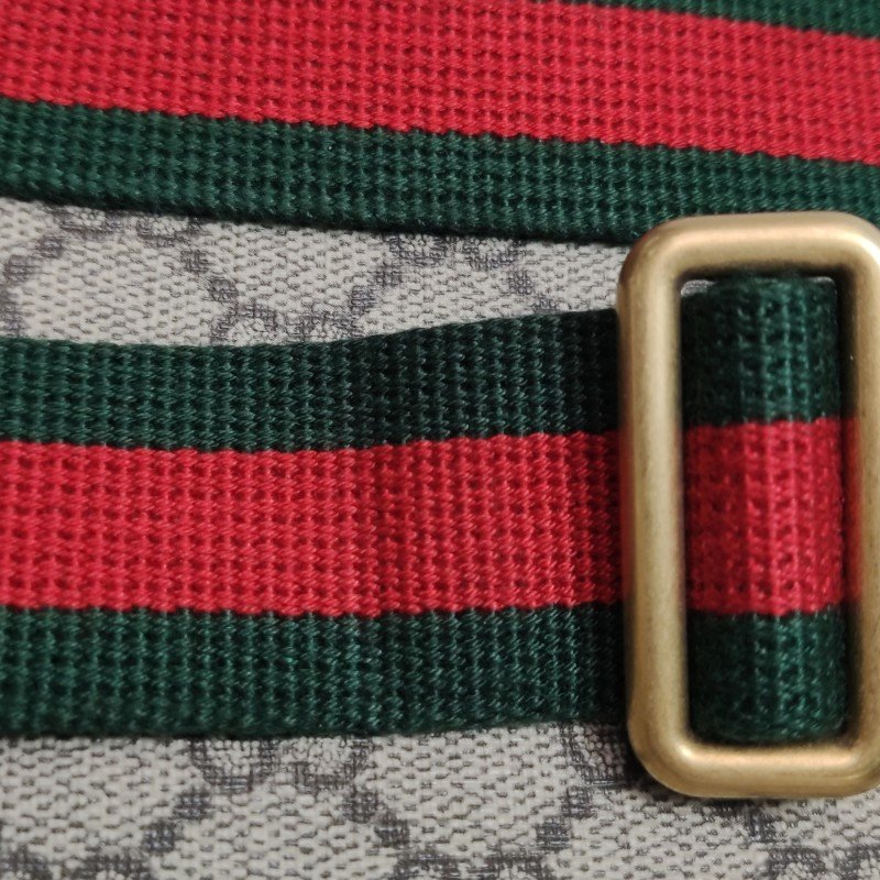 Gucci Neo Vintage牛皮GG老花虎頭Logo皮標腰 包胸包-11