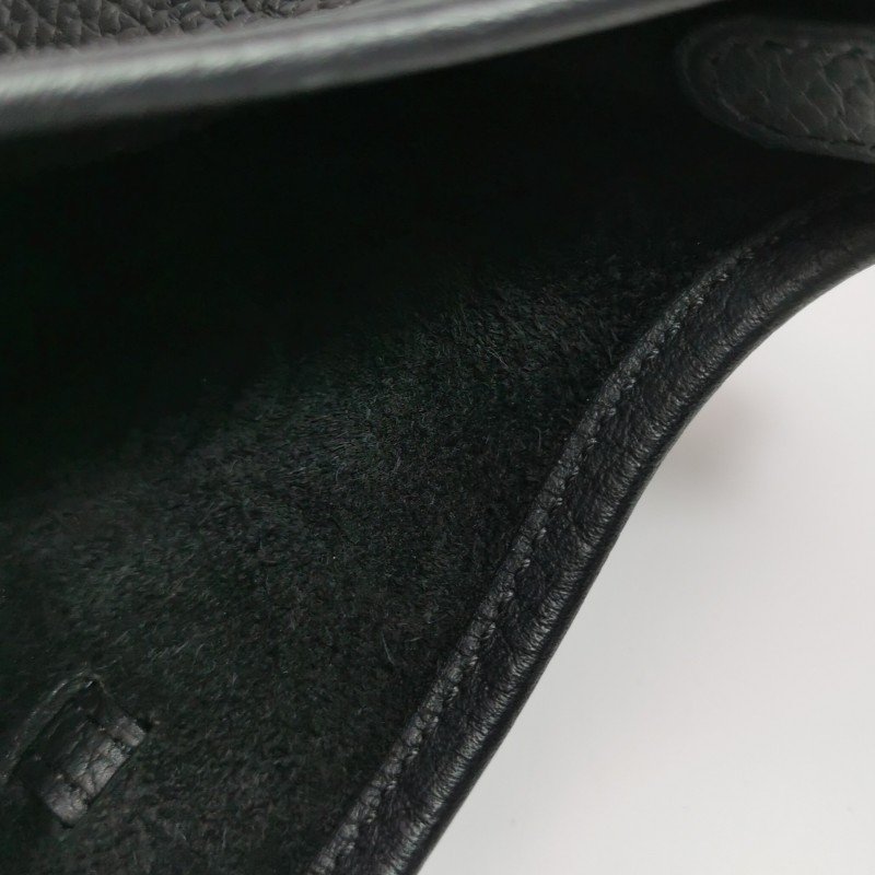 Hermes Evelyne 16鏤空肩背包Clemence(TC)牛皮金扣89黑色D刻-8