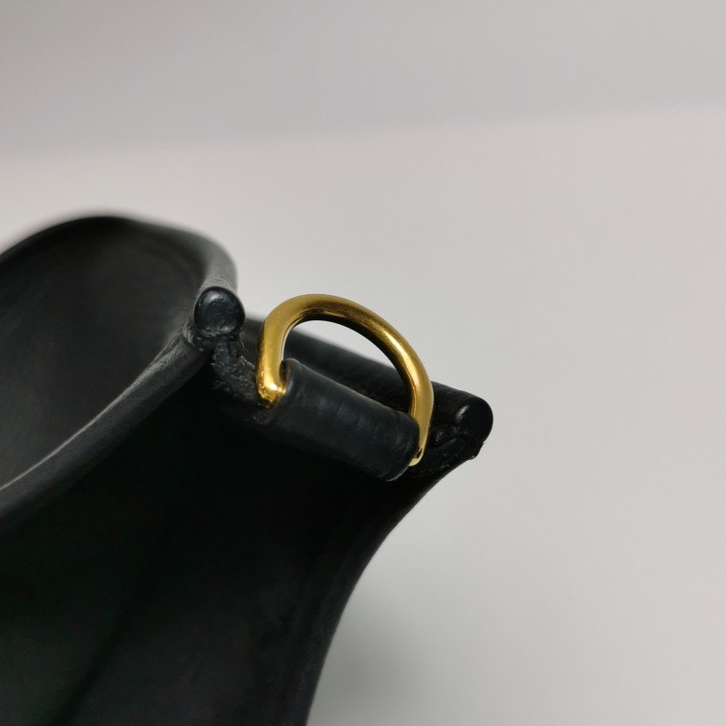 Hermes Evelyne 16鏤空肩背包Clemence(TC)牛皮金扣89黑色D刻-10