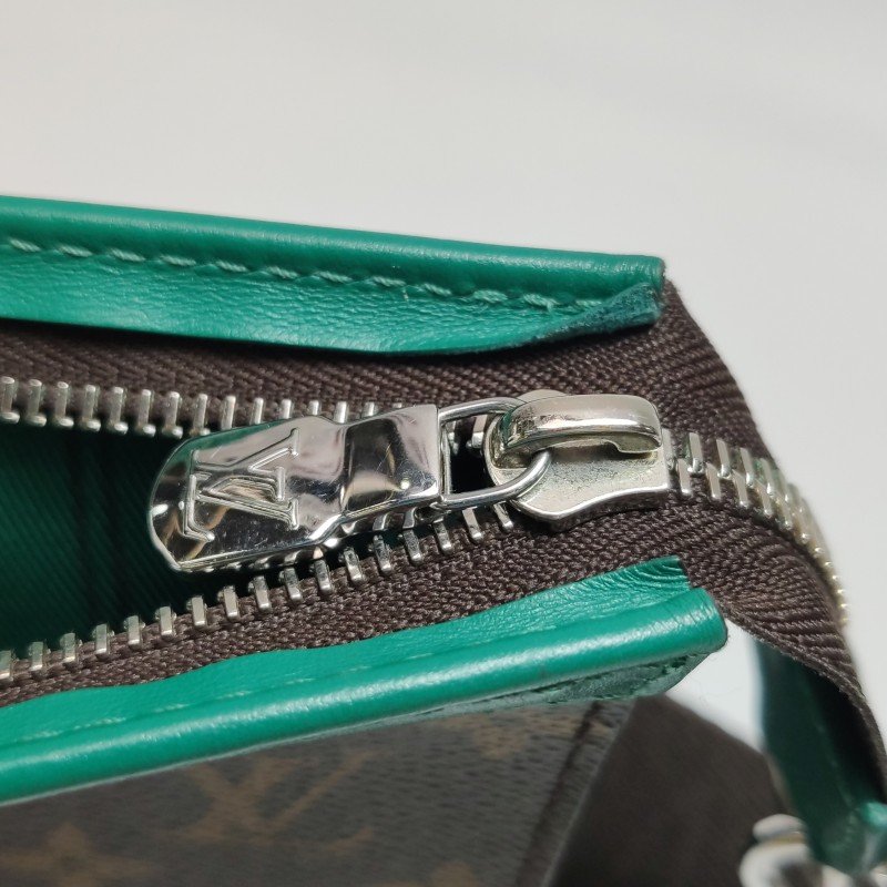 Louis Vuitton (LV) Gaston Wearable Wallet牛皮拼 色老花子母包斜背包單肩包晶片款-11