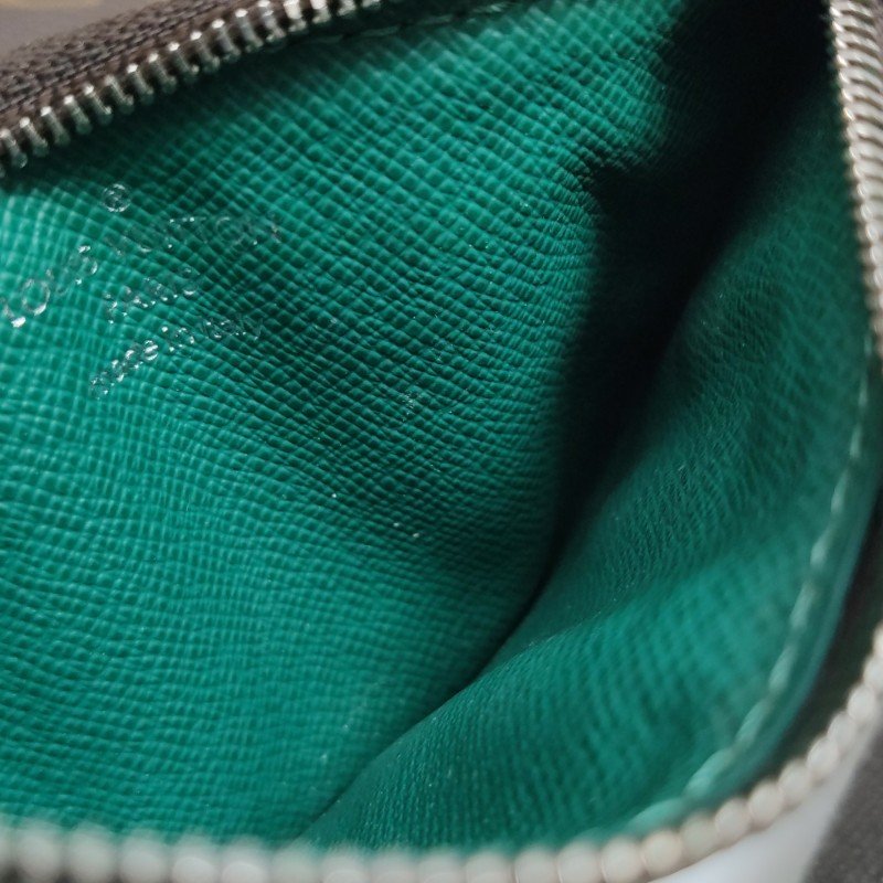 Louis Vuitton (LV) Gaston Wearable Wallet牛皮拼 色老花子母包斜背包單肩包晶片款-19