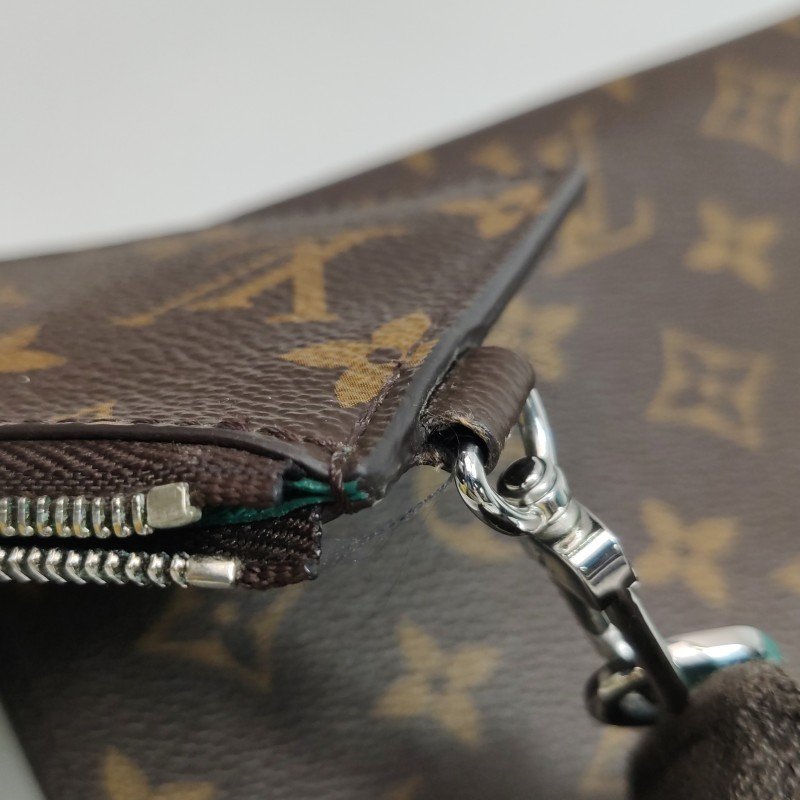 Louis Vuitton (LV) Gaston Wearable Wallet牛皮拼 色老花子母包斜背包單肩包晶片款-20