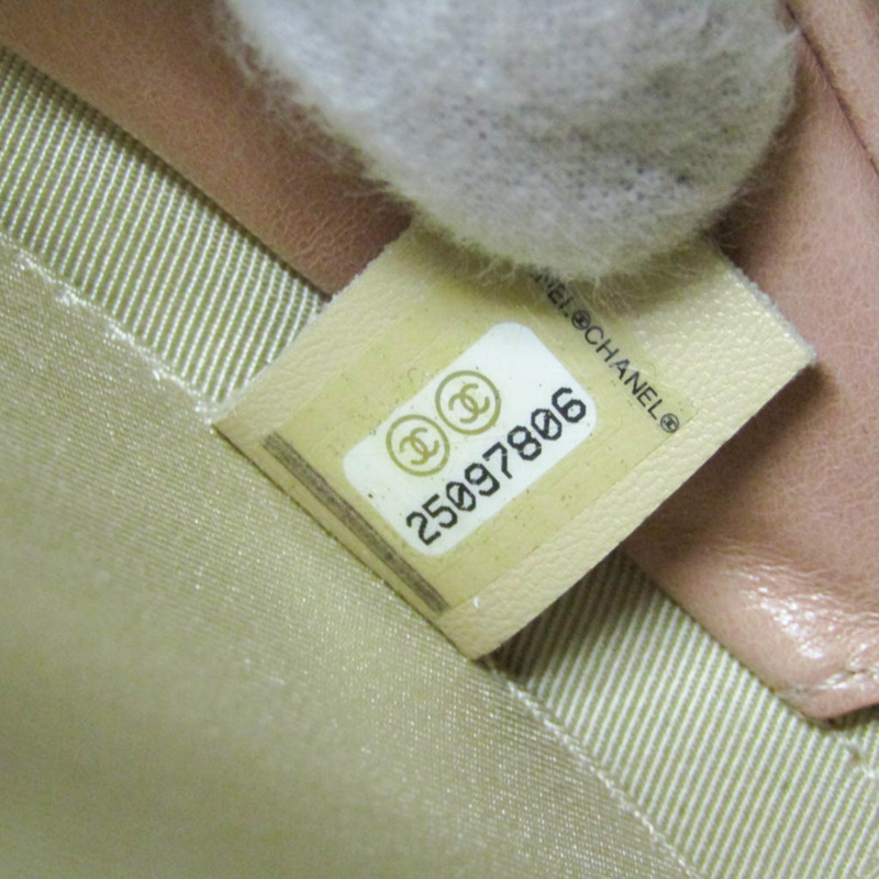 香奈兒 Matelasse 圓形地球女士真皮手提包/單肩包 淺粉紅色-14