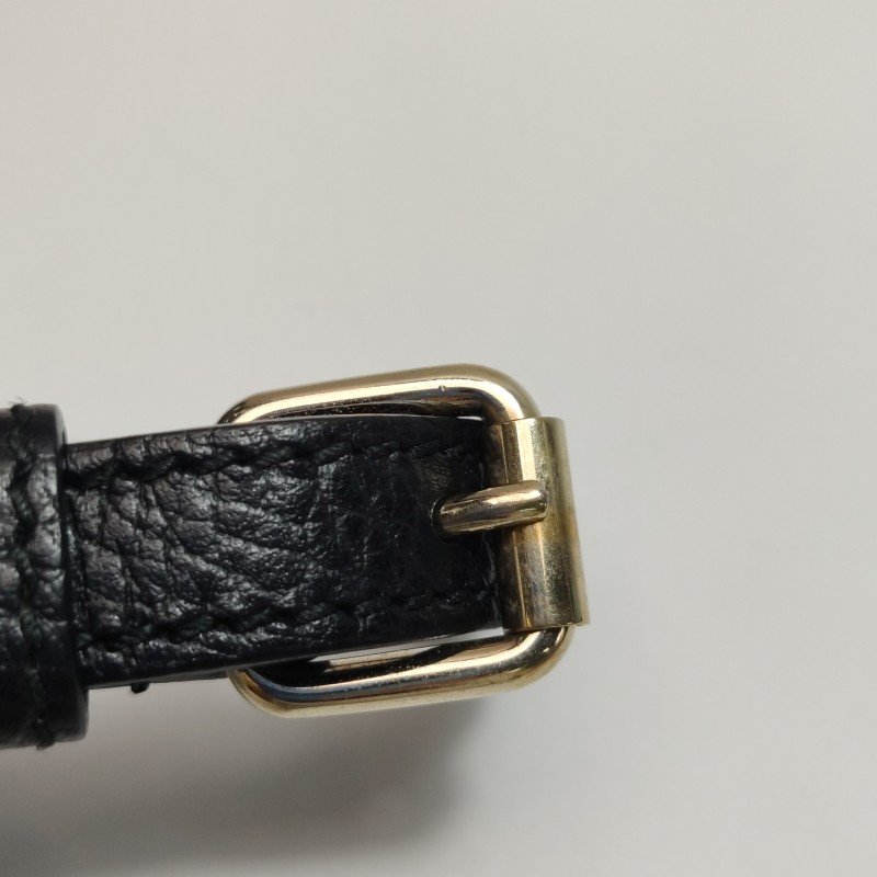 Gucci牛皮純色雙G吊飾斜背包單肩包-15