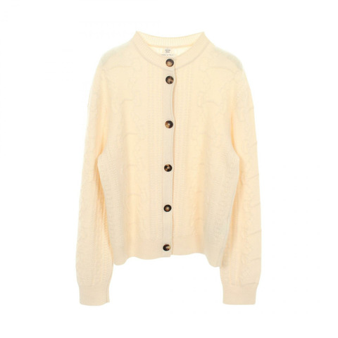 Emath LA PROMENADE DU MATIN 羊毛羊絨開襟衫 米色 #34 二手女款