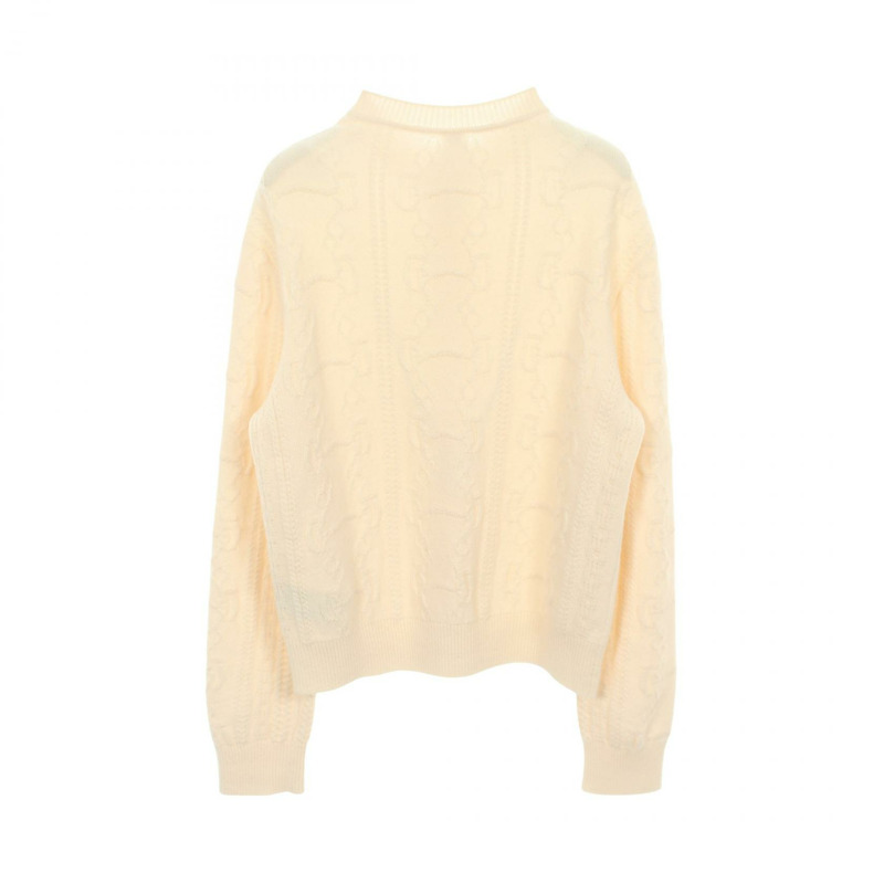 Emath LA PROMENADE DU MATIN 羊毛羊絨開襟衫 米色 #34 二手女款-1