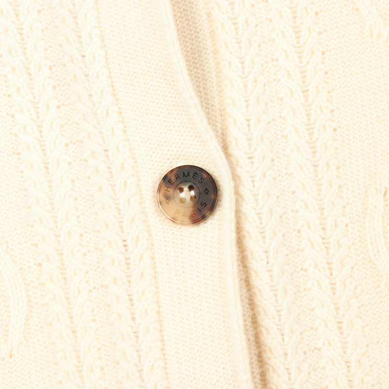 Emath LA PROMENADE DU MATIN 羊毛羊絨開襟衫 米色 #34 二手女款-5
