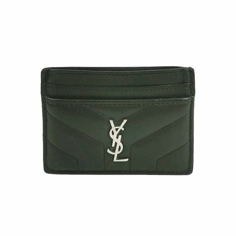 Saint Laurent LouLou羊皮純色YSL標誌絎縫卡包包