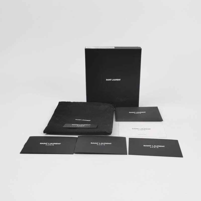Saint Laurent LouLou羊皮純色YSL標誌絎縫卡包包-7