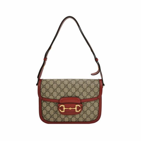 Gucci 1955小號牛皮GG老花馬銜扣單肩包