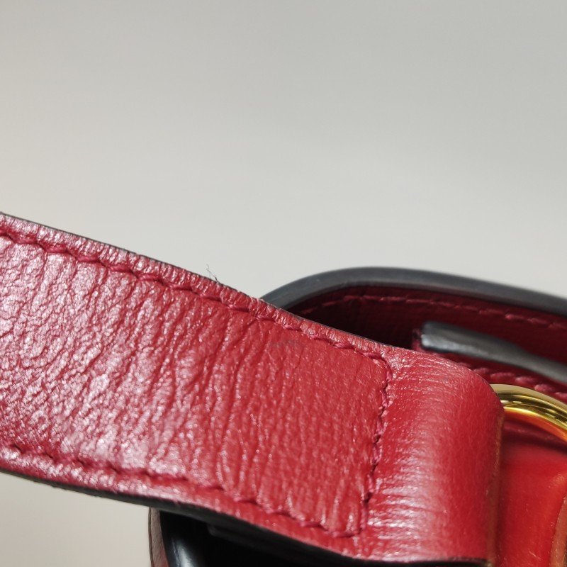 Gucci 1955小號牛皮GG老花馬銜扣單肩包-12