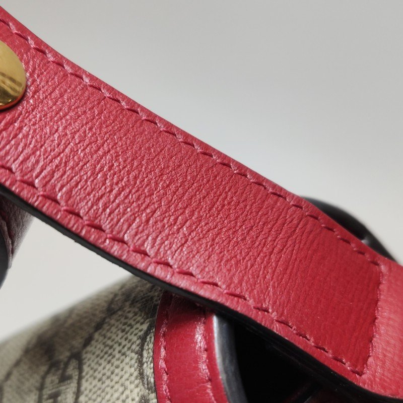 Gucci 1955小號牛皮GG老花馬銜扣單肩包-20