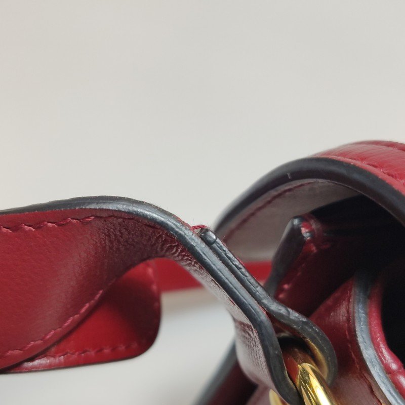 Gucci 1955小號牛皮GG老花馬銜扣單肩包-21