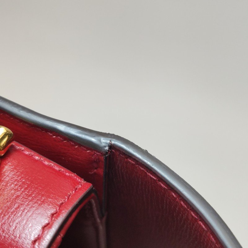 Gucci 1955小號牛皮GG老花馬銜扣單肩包-23