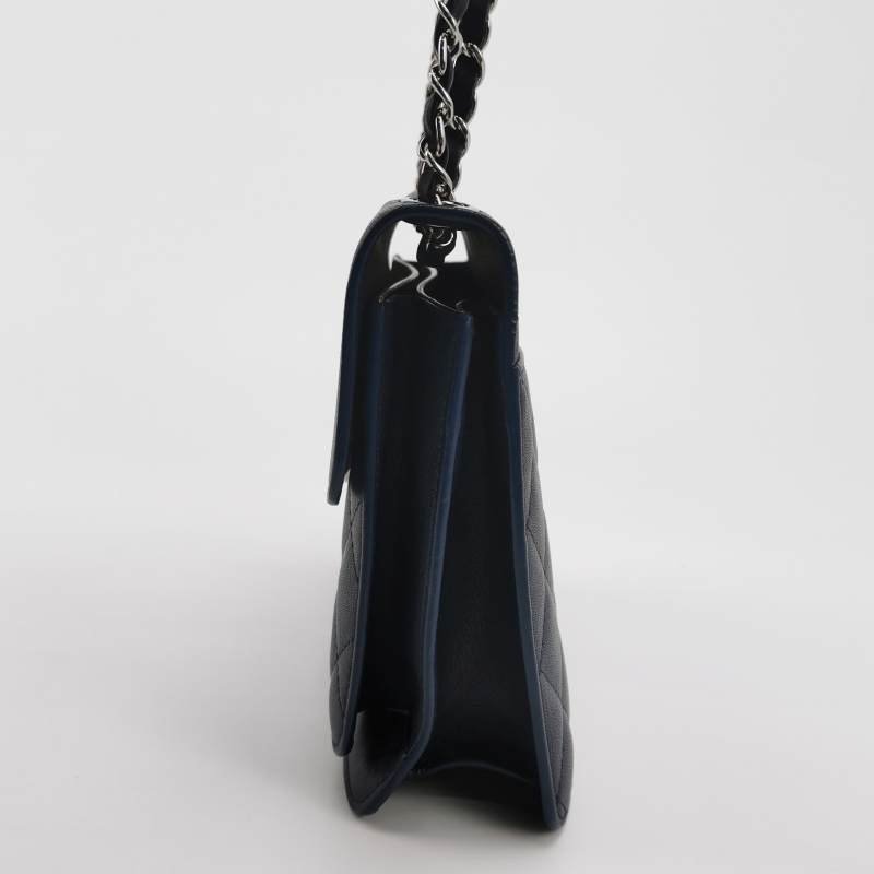 Chanel古巴系列羊皮菱格絎縫雙C標識鏈條單肩包-2