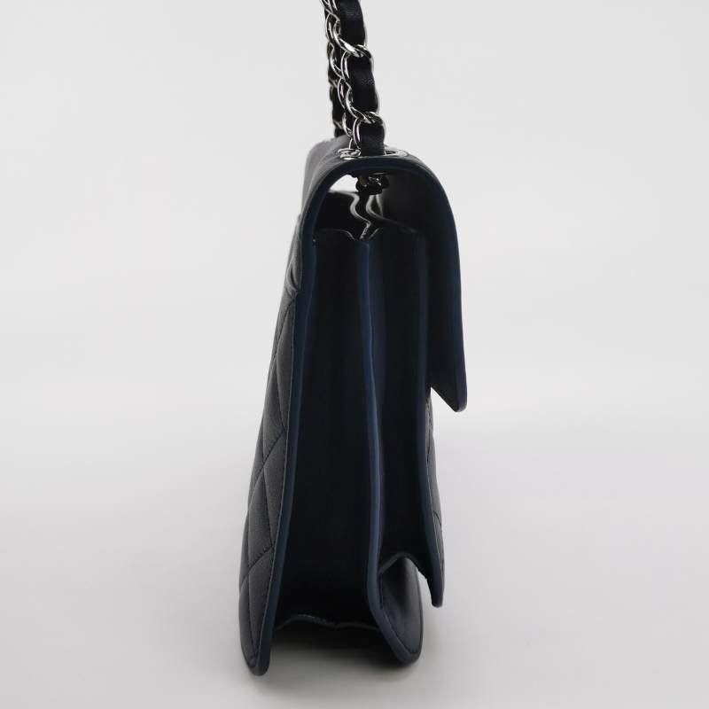 Chanel古巴系列羊皮菱格絎縫雙C標識鏈條單肩包-3