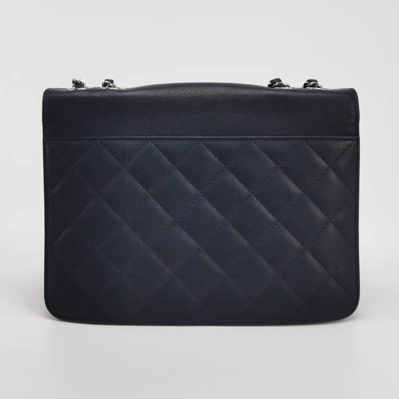 Chanel古巴系列羊皮菱格絎縫雙C標識鏈條單肩包-4