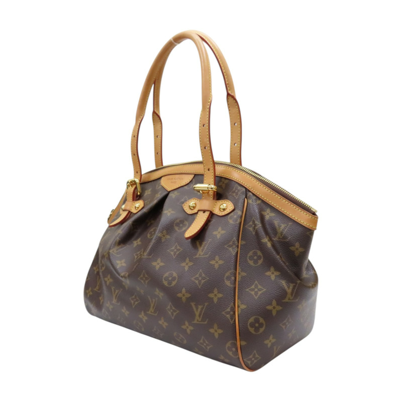 棕色 原花帆布 Tivoli GM 肩背包【LOUIS VUITTON LV 路易威登】 M40144-2