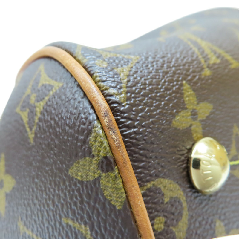 棕色 原花帆布 Tivoli GM 肩背包【LOUIS VUITTON LV 路易威登】 M40144-11