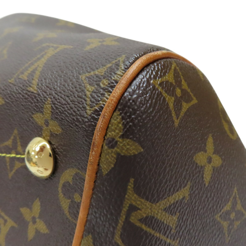 棕色 原花帆布 Tivoli GM 肩背包【LOUIS VUITTON LV 路易威登】 M40144-12