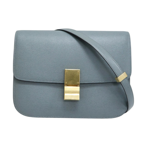 藍色牛皮 Classic Box 肩背包【CELINE 賽琳】