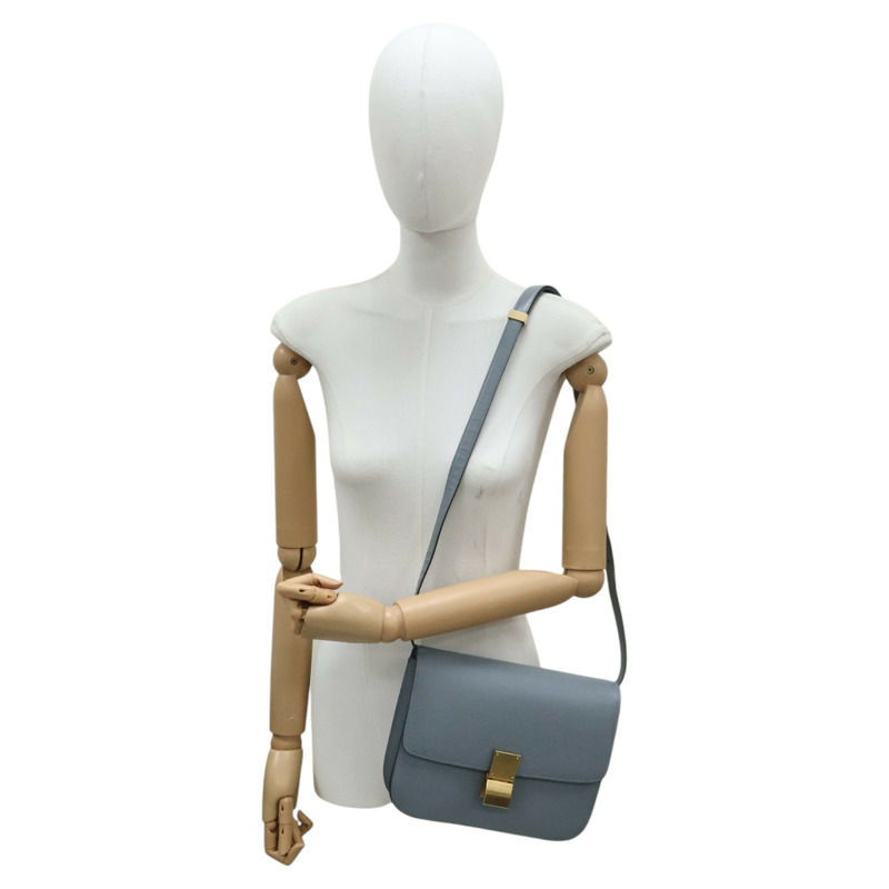 藍色牛皮 Classic Box 肩背包【CELINE 賽琳】-8