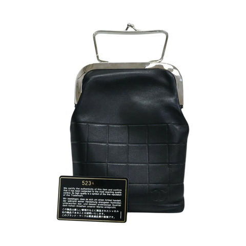 黑色羊皮 Chocolate Bar 手拿包【CHANEL 香奈兒】