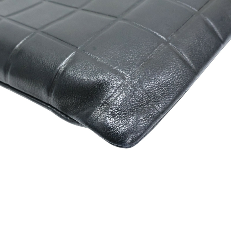 黑色羊皮 Chocolate Bar 手拿包【CHANEL 香奈兒】-9