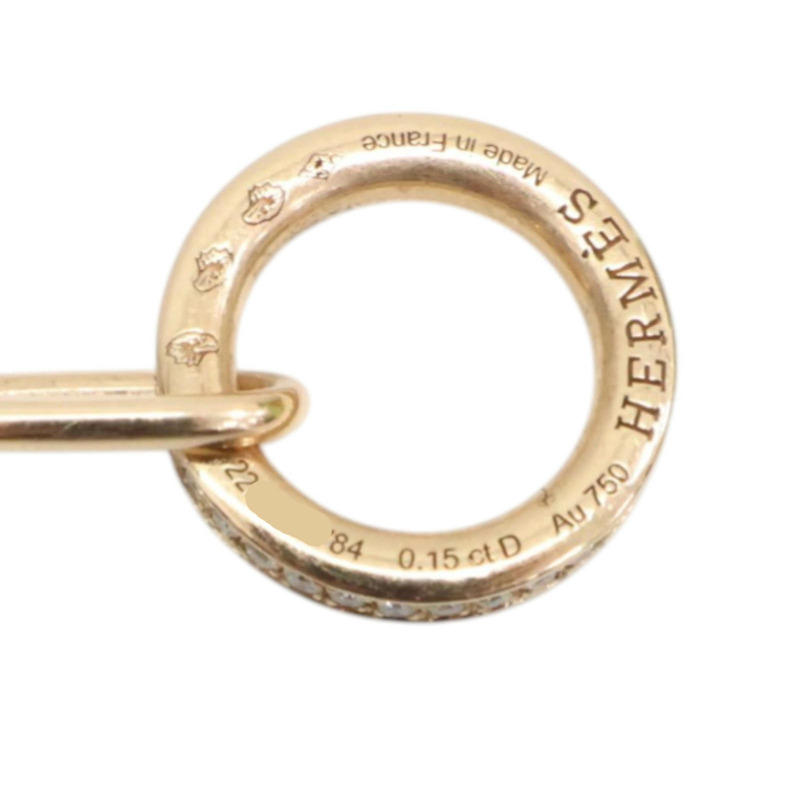 18K玫瑰金 黑色琺瑯 鑽石 Precieux Kelly Long 項鍊【HERMES 愛馬仕】 223220B 00-3