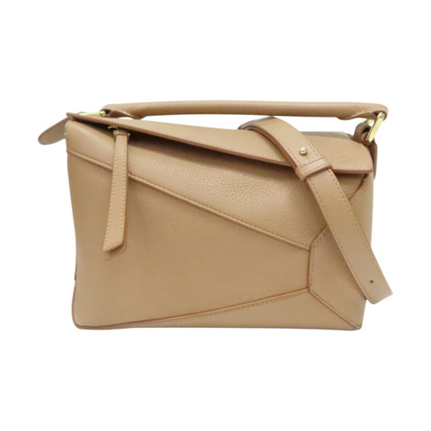 棕色 牛皮 Puzzle 肩背包【LOEWE 羅威】