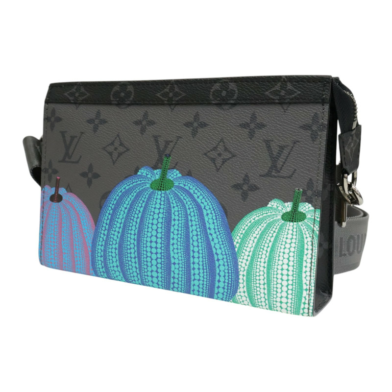 原花帆布 草間彌生 Gaston Wearable Wallet 迷你肩背包【LOUIS VUITTON LV 路易威登】 M81972-2