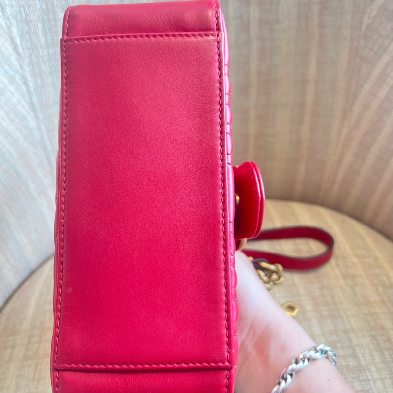 古馳Gucci馬蒙小號紅色手提郵差包-4