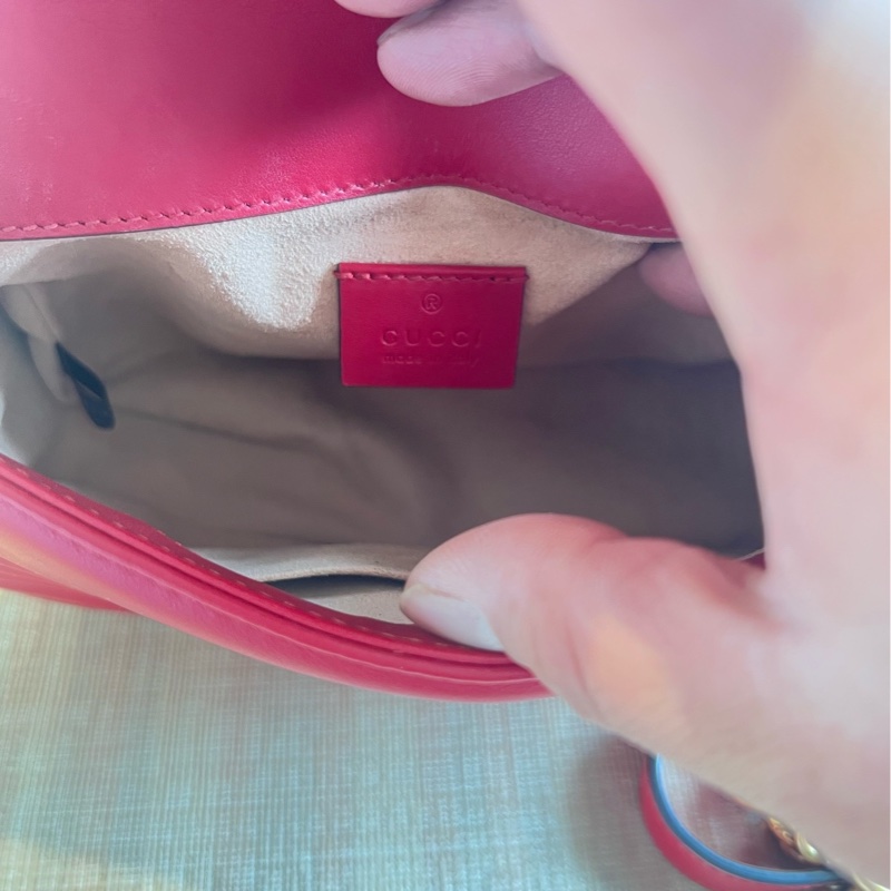 古馳Gucci馬蒙小號紅色手提郵差包-5