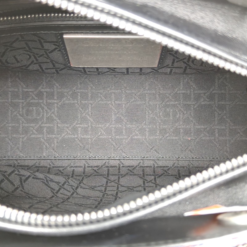 DIOR LadyDior戴妃包五格圖案牛皮銀扣2017-5