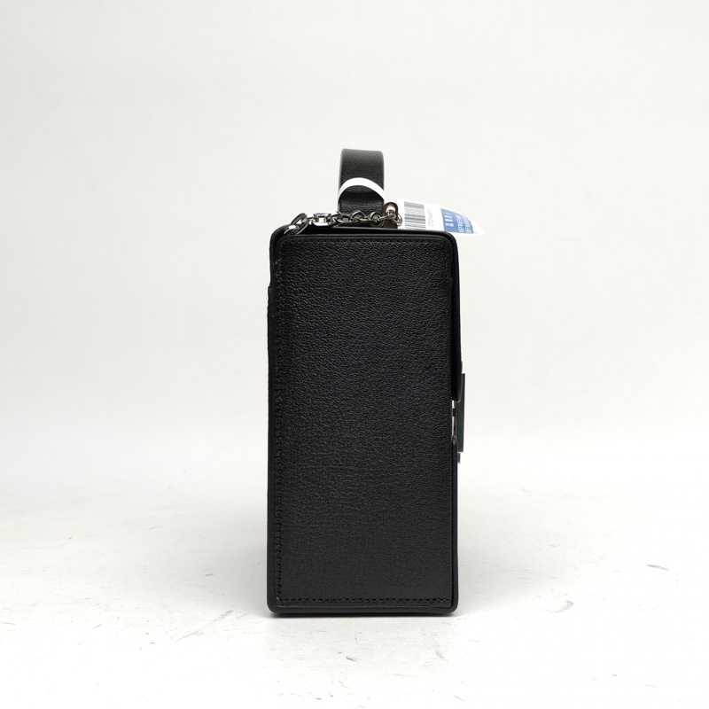 HERMES Cinhetic18盒子包黑色Chevre山羊皮A刻銀扣-1