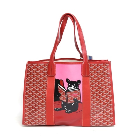 GOYARD VILLETTE法鬥限量購物托特包紅色PVC
