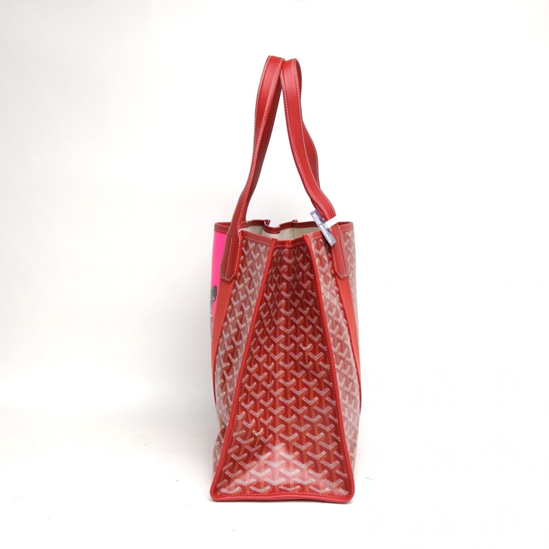 GOYARD VILLETTE法鬥限量購物托特包紅色PVC-1