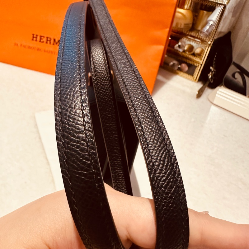 Hermes Mini Constance 18 黑色 Epsom 89 NOIR玫瑰金-15