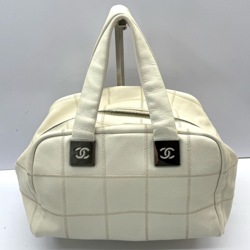 CHANEL 香奈兒 白色CHOCOLATE BAR手提包（無卡）-1
