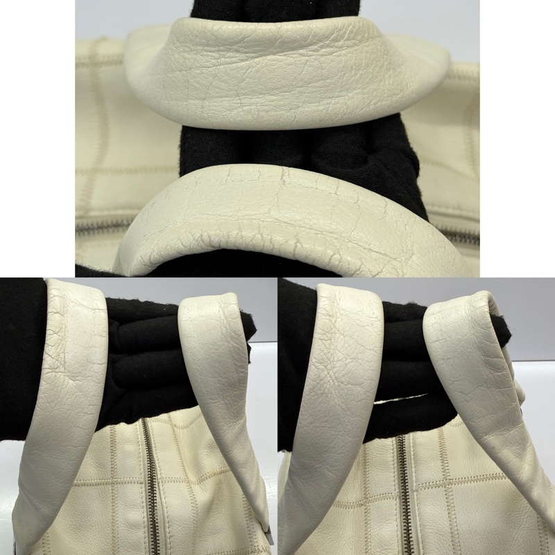 CHANEL 香奈兒 白色CHOCOLATE BAR手提包（無卡）-5